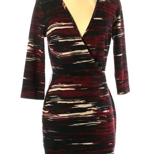 Venus belted v neck faux wrap dress xs